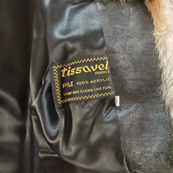 Vintage Tissavel of France long faux fur coat jacket y2k vibes - Picture 3 of 4